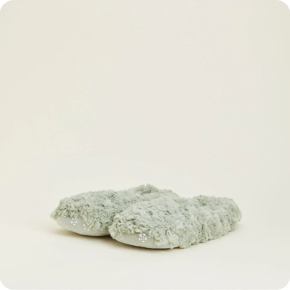 Curly Sage Green Slippers Warmies® - Image 4