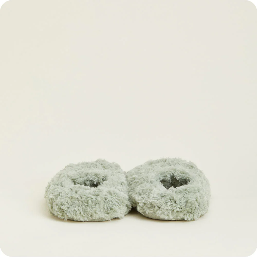 Curly Sage Green Slippers Warmies® - Image 7
